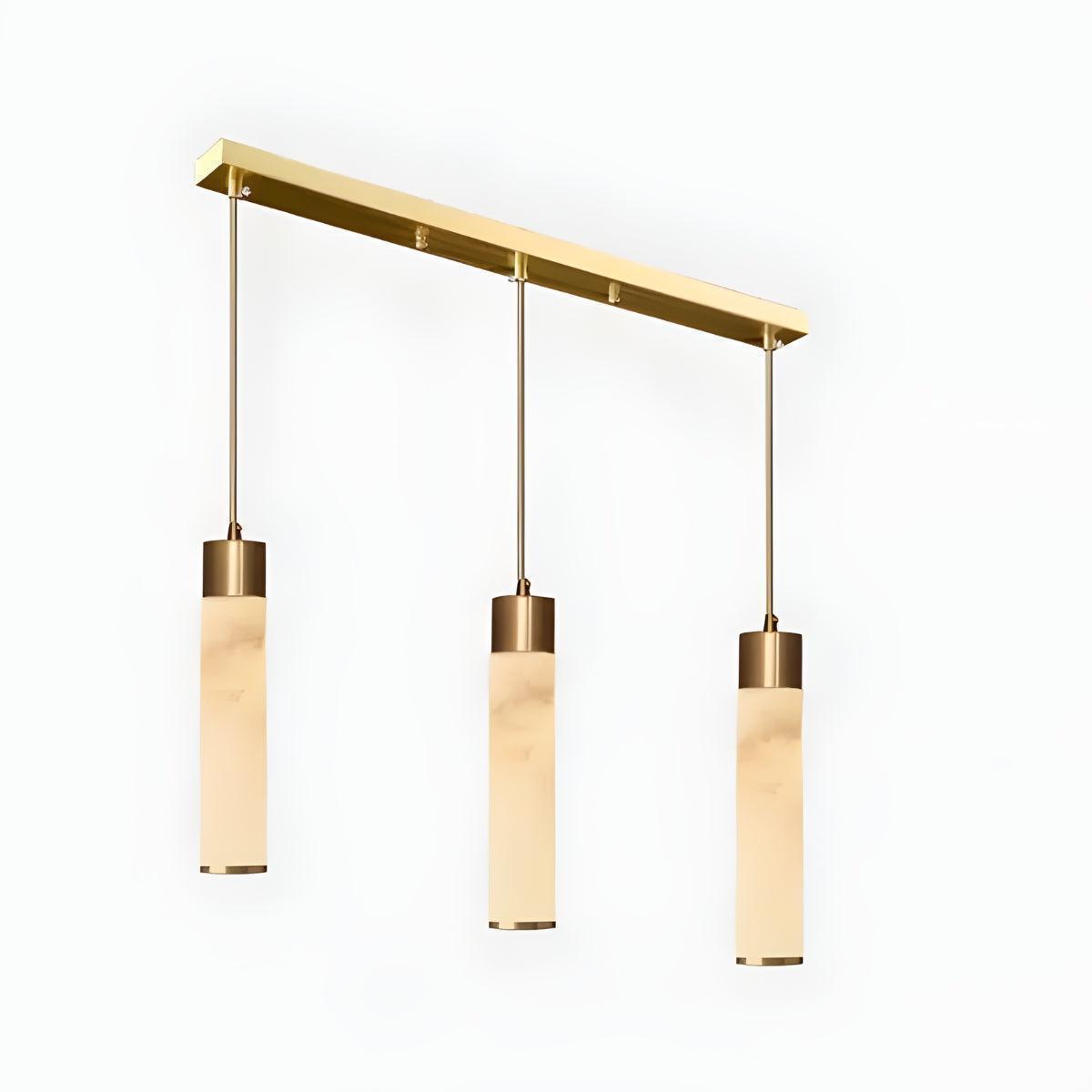 Alabaster Pendant Light Fixture With Adjustable Hanging Design