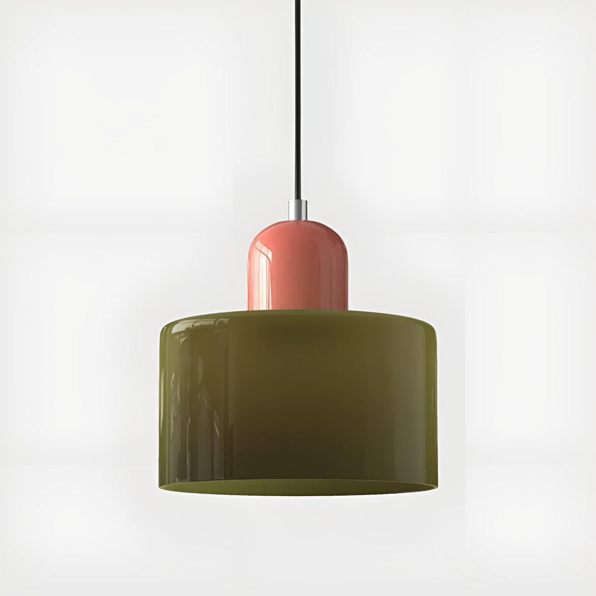 Bauhaus Styled Pendant Lighting With Decorative Hanging Glass Shade