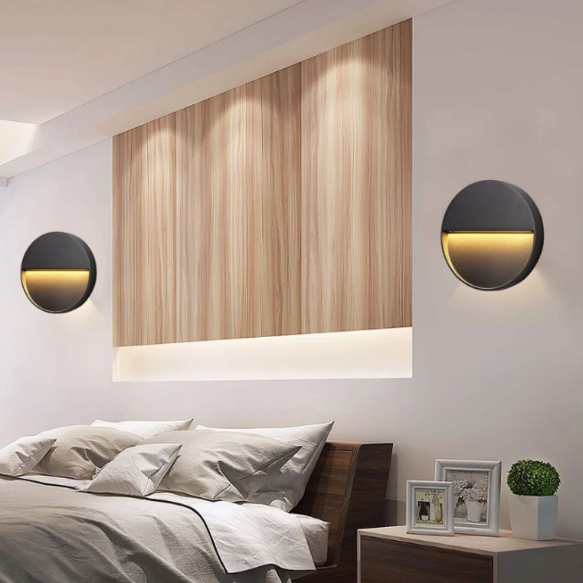 Circular Wall Mounted Sconce Light Fixture For Hallway And Staircase