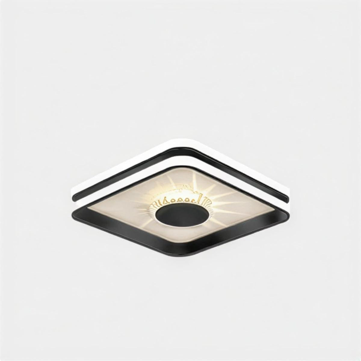 Crystal Accent Semi Flush Mount Ceiling Lighting Fixture