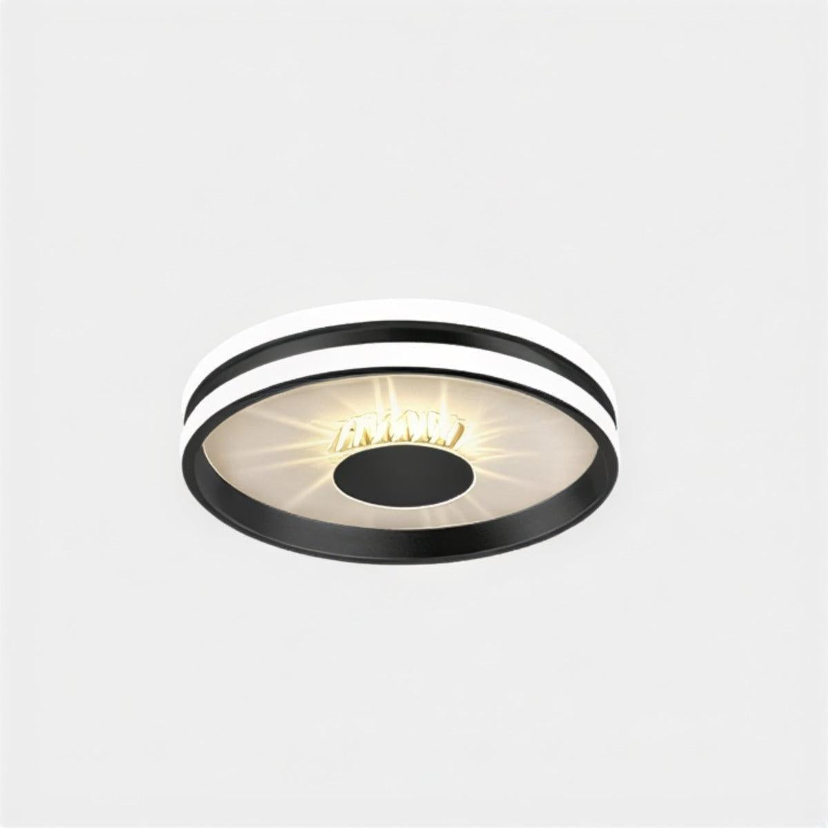 Crystal Accent Semi Flush Mount Ceiling Lighting Fixture