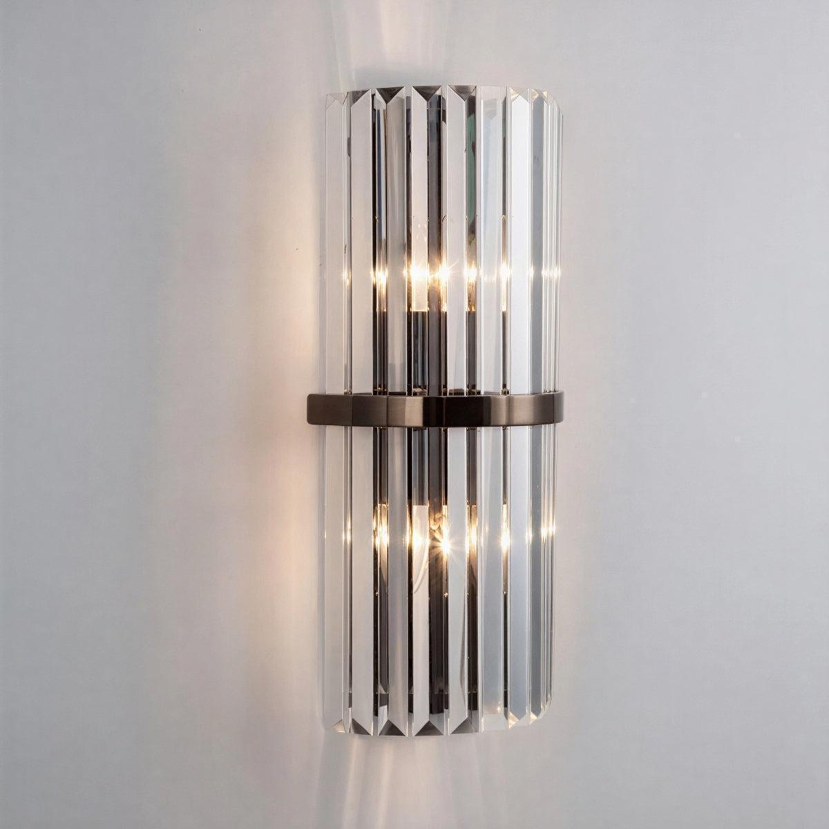 Crystal Caged Wall Sconce Light Fixture