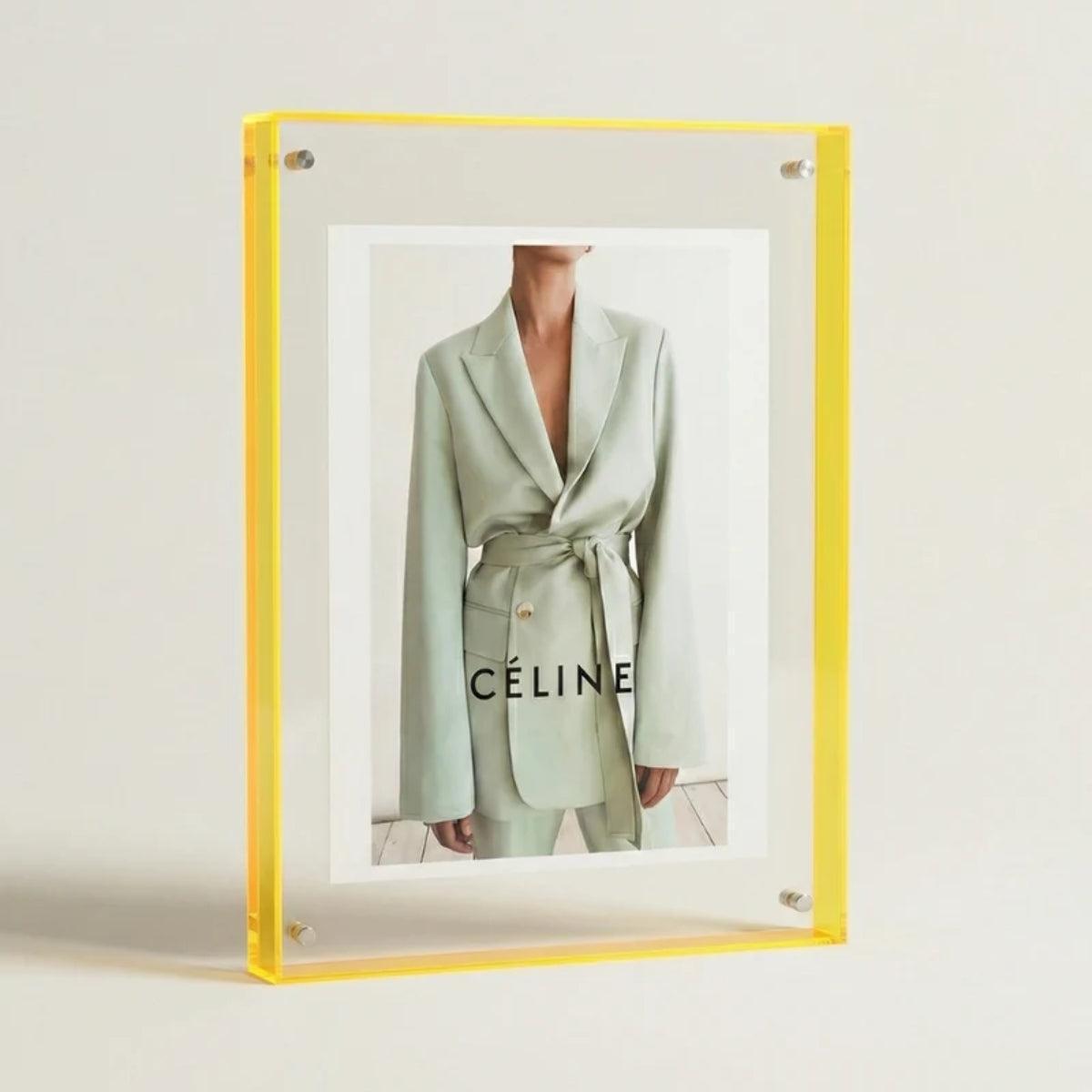Custom Picture Frame With Bold Vibrant Edge For Photos And Poster Display