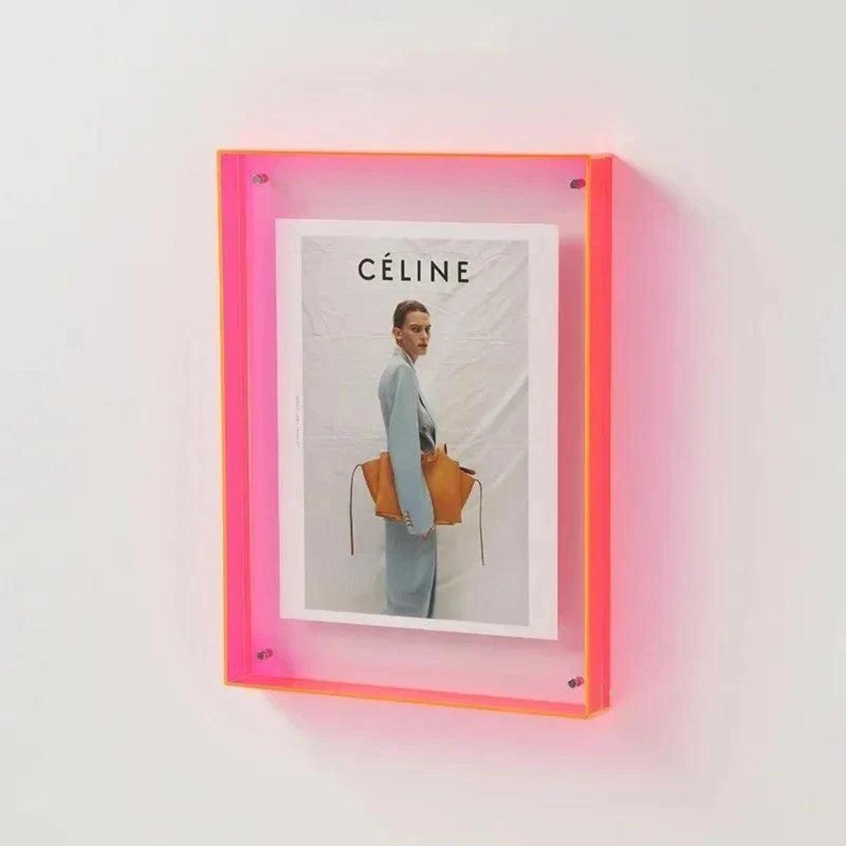 Custom Picture Frame With Bold Vibrant Edge For Photos And Poster Display