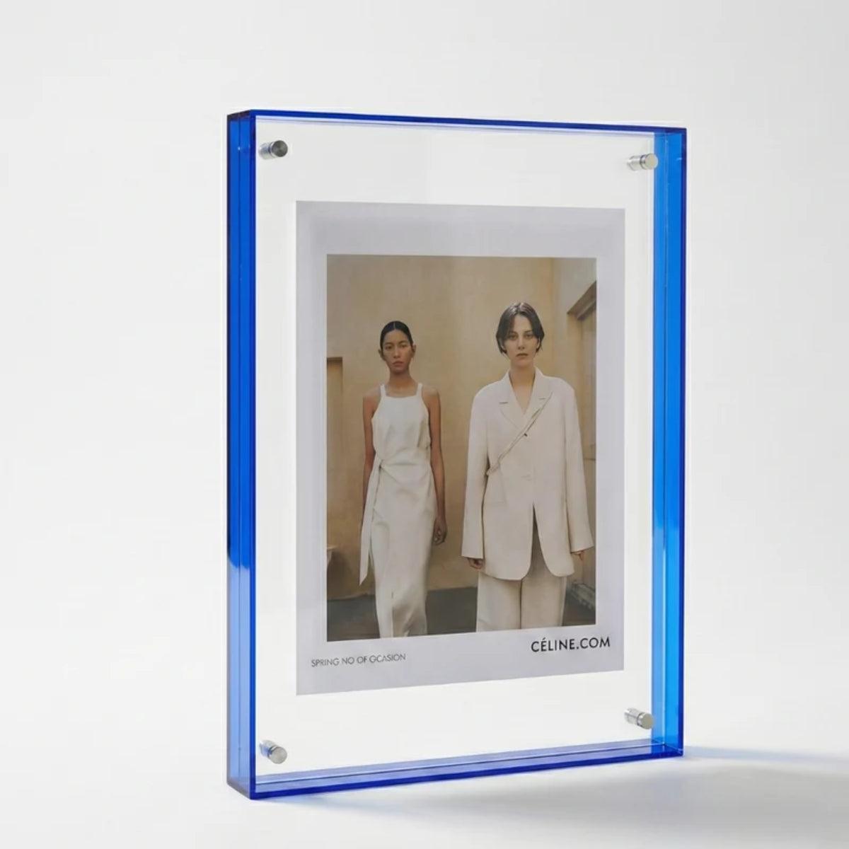 Custom Picture Frame With Bold Vibrant Edge For Photos And Poster Display