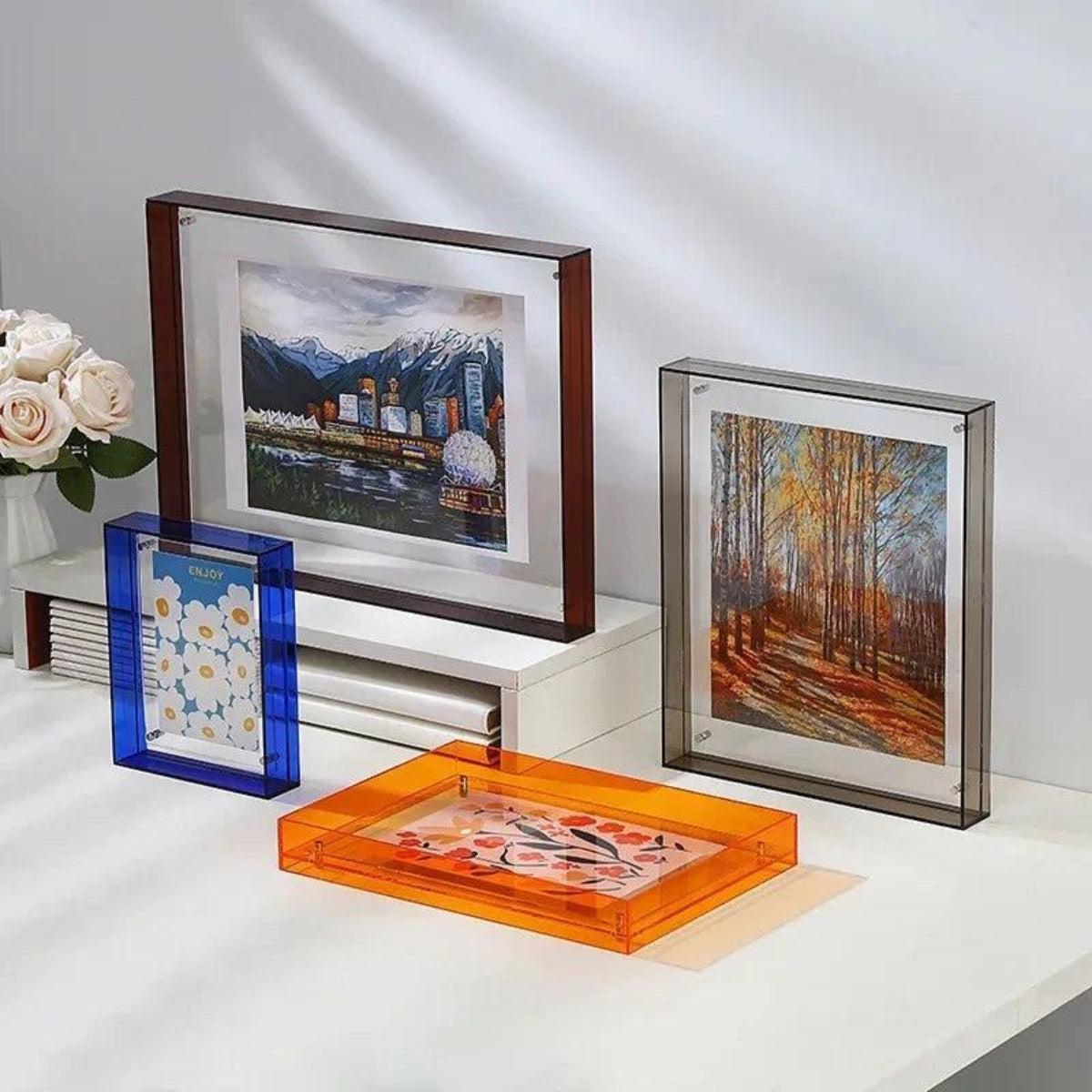 Custom Picture Frame With Bold Vibrant Edge For Photos And Poster Display