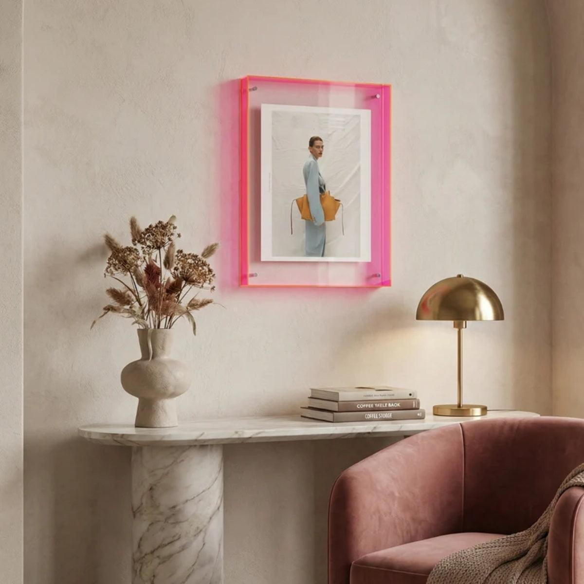 Custom Picture Frame With Bold Vibrant Edge For Photos And Poster Display