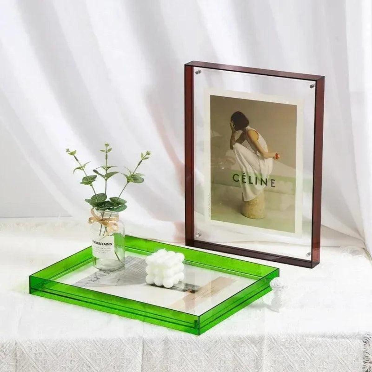 Custom Picture Frame With Bold Vibrant Edge For Photos And Poster Display