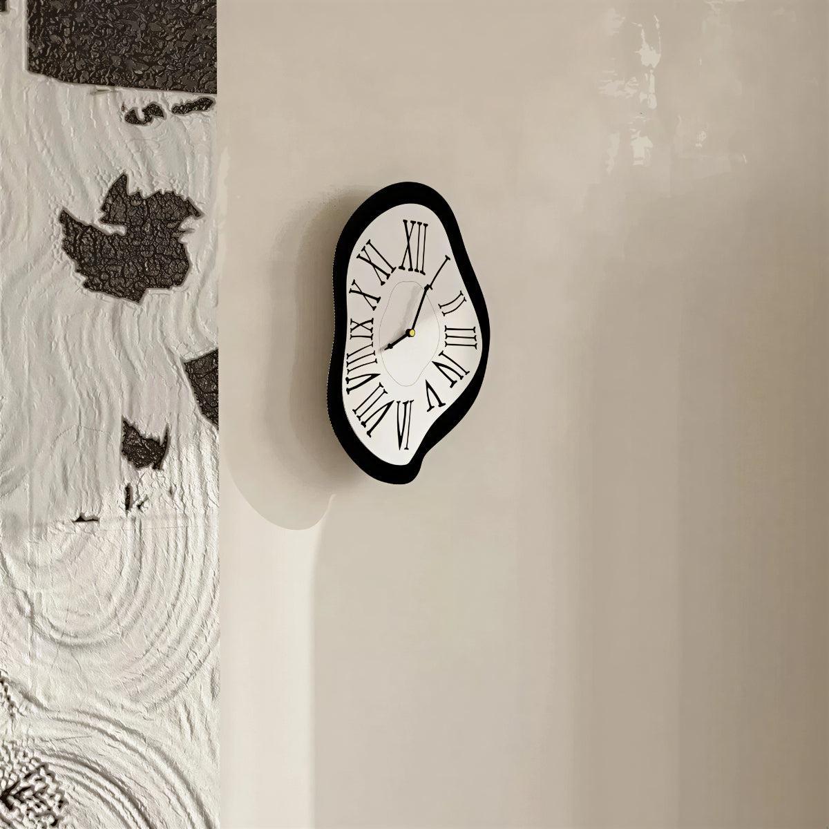 Dali Inspired Roman Numeral Melting Wall Clock for Home Decor