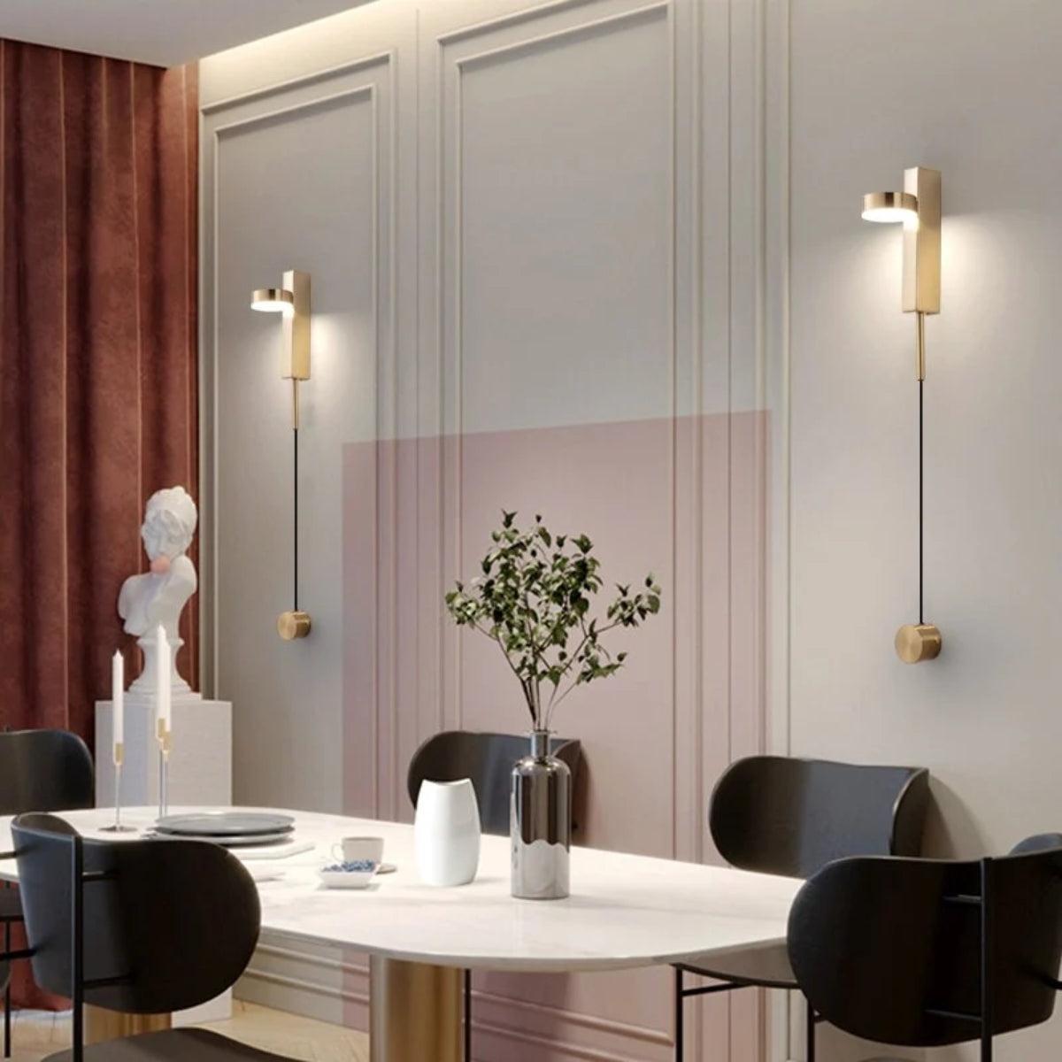 Dimmable Wall Sconce Lighting Fixture With Adjustable Head