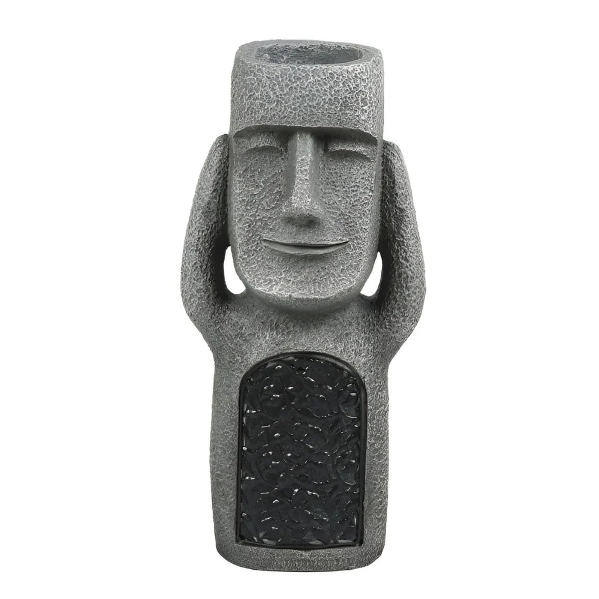 Easter Island Statue Solar Garden Light For Outdoors With Warm Glow