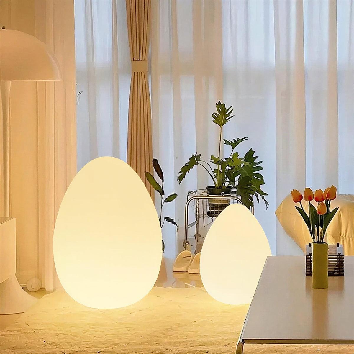 Egg Shaped Floor Lamp With Adjustable Brightness