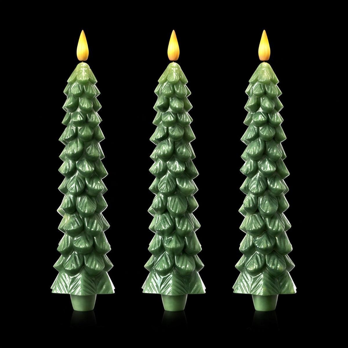 Flameless Christmas Tree Candles For Decoration