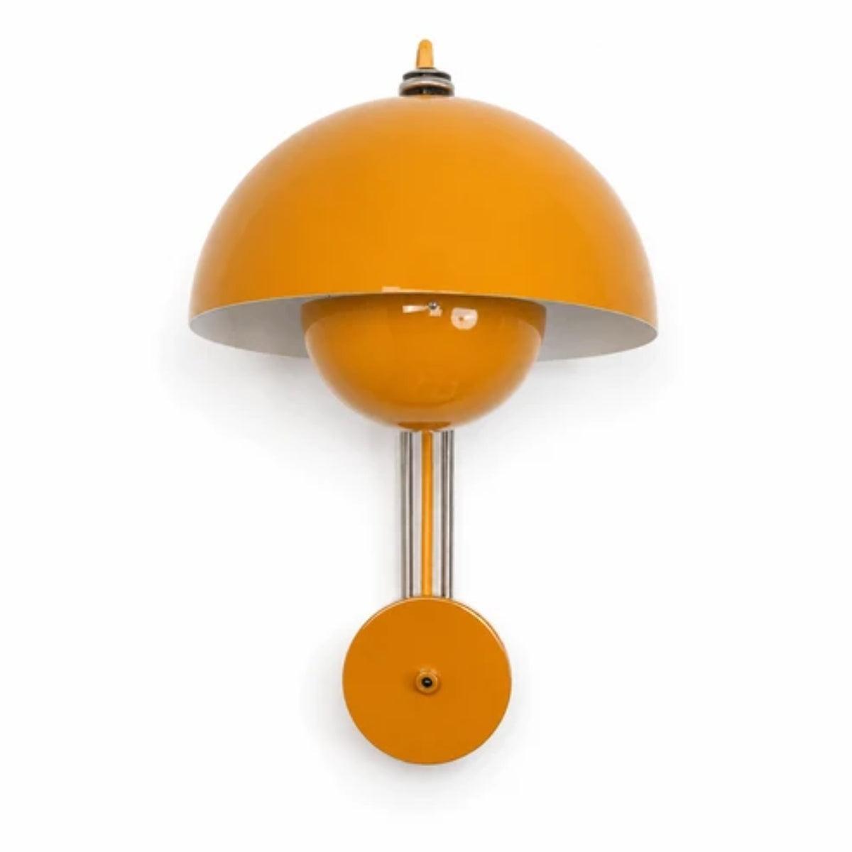 Flowerpot Styled Wall Sconce Light Fixture With Double Dome Shade