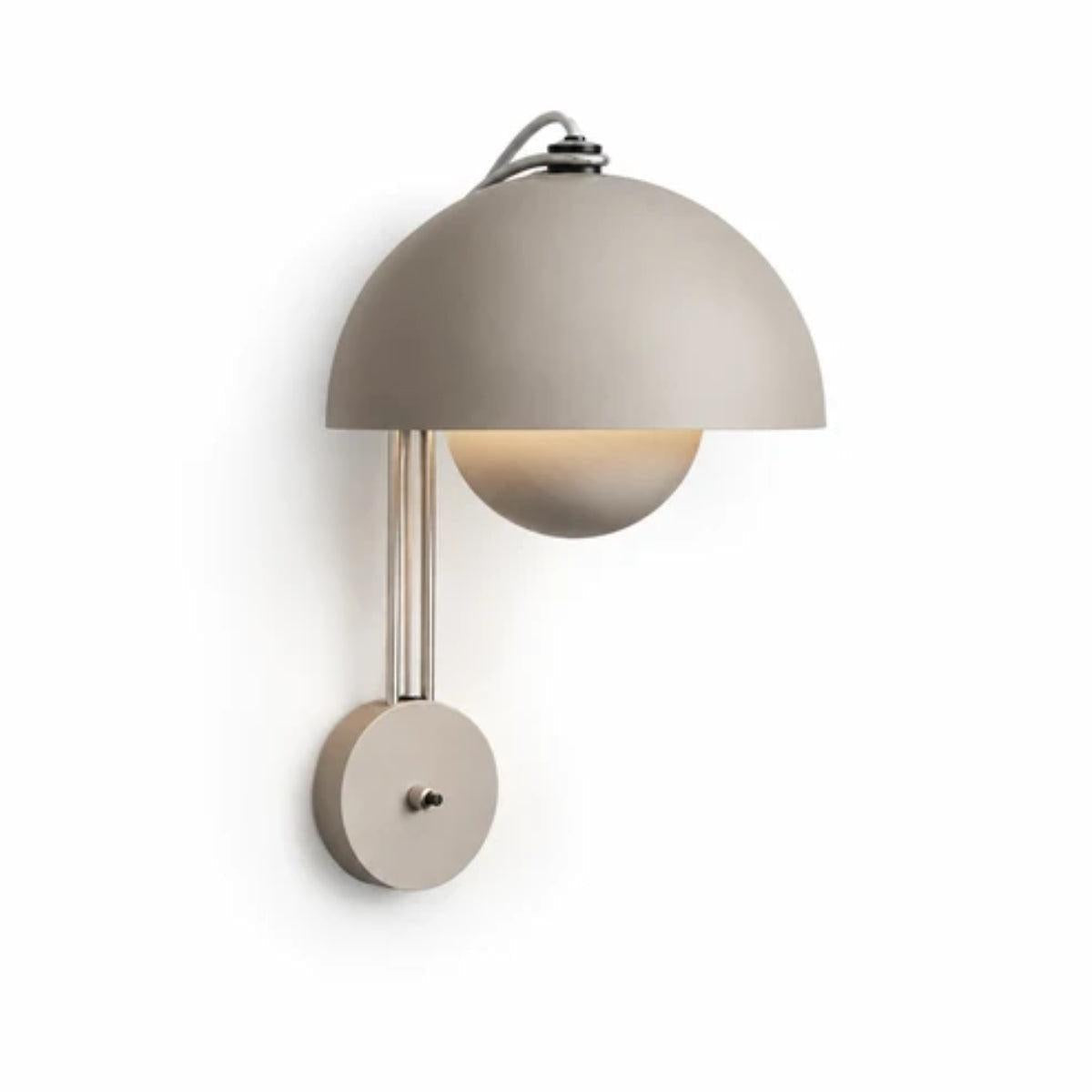 Flowerpot Styled Wall Sconce Light Fixture With Double Dome Shade