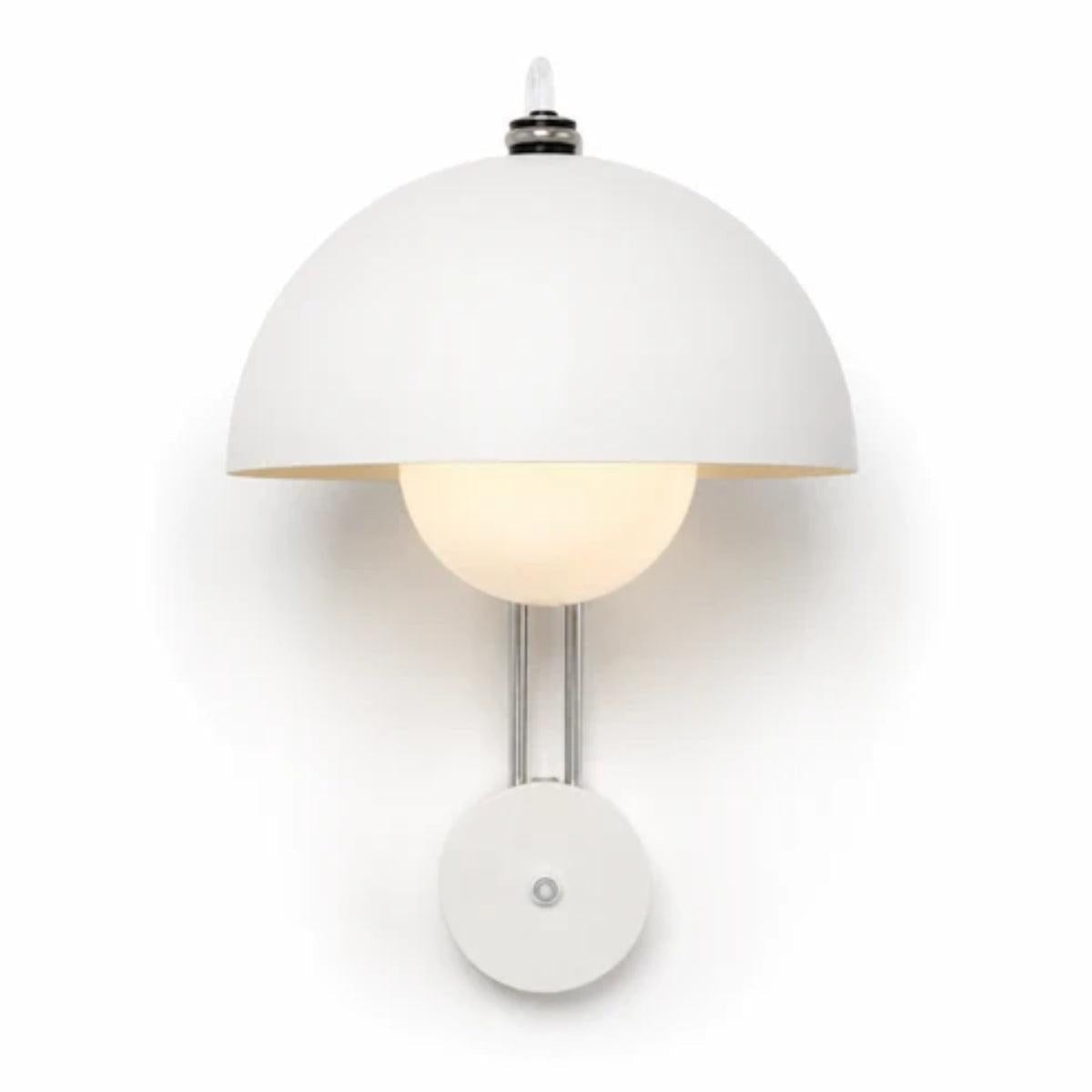 Flowerpot Styled Wall Sconce Light Fixture With Double Dome Shade