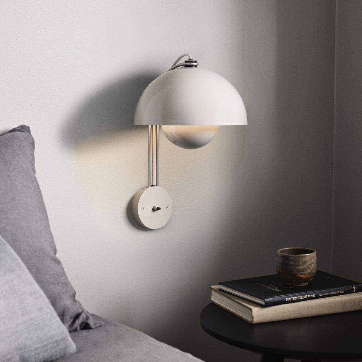 Flowerpot Styled Wall Sconce Light Fixture With Double Dome Shade