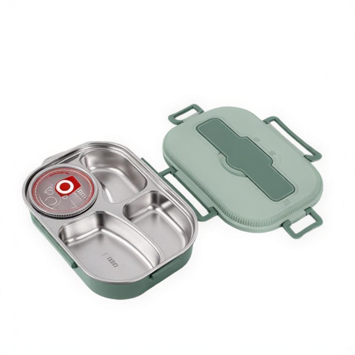 Insulated Bento Lunch Box With Soup Bowl And Multiple Compartments