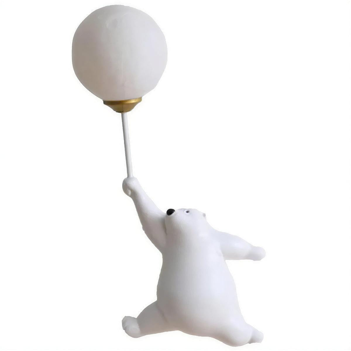 Kids Nursery Wall Lamp With Polar Bear Night Light Design
