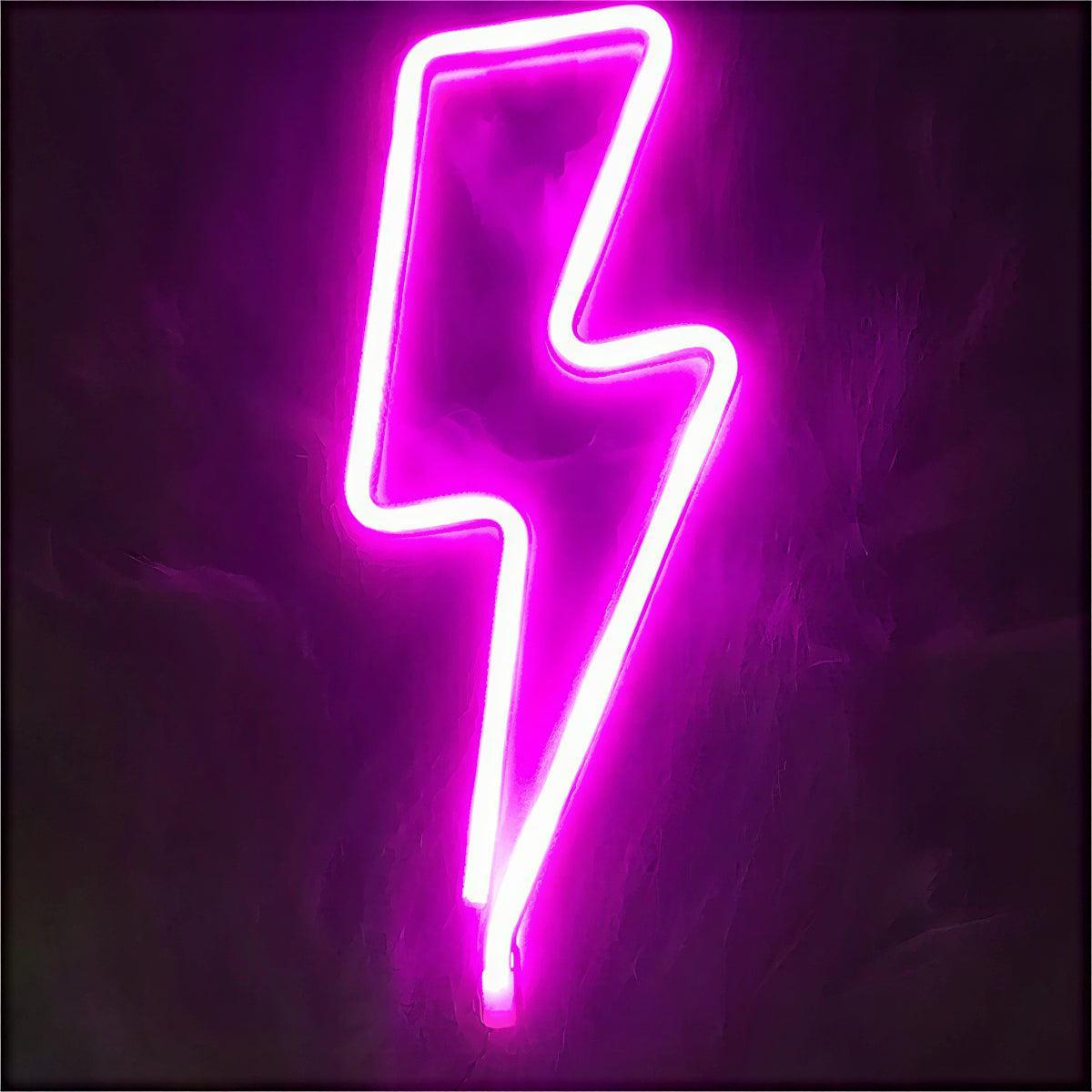 Lightning Bolt Neon Sign for Wall Art