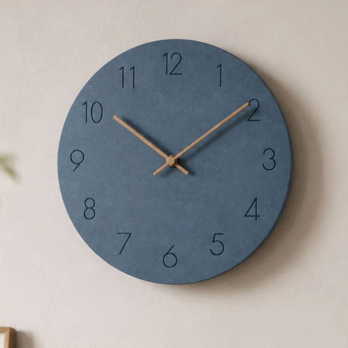Mid Century Minimalist Wall Clock With Silent Quartz Movement