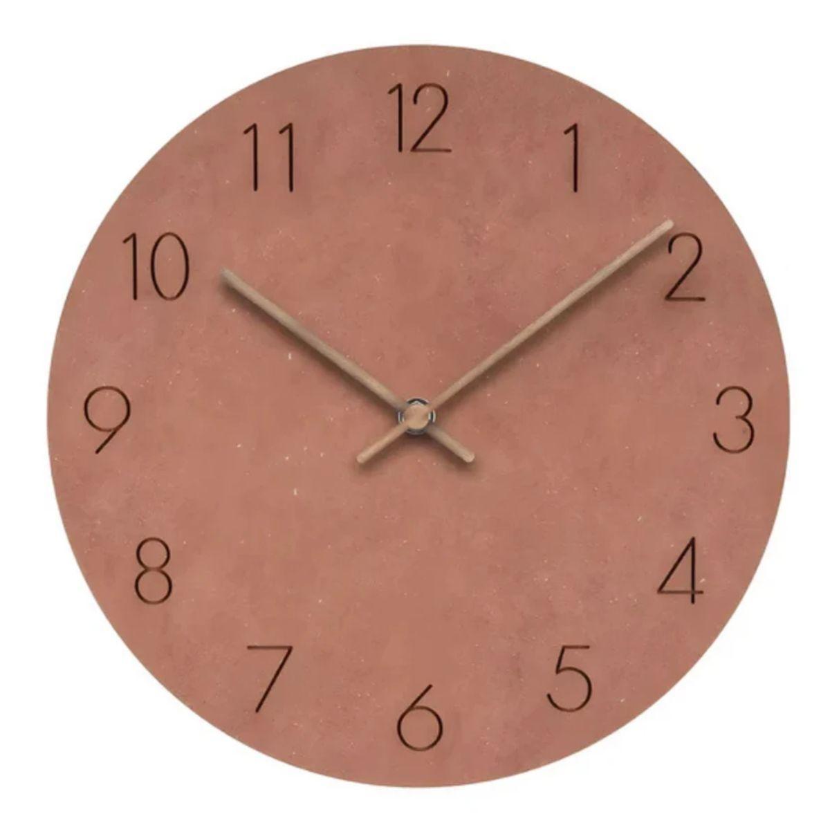Mid Century Minimalist Wall Clock With Silent Quartz Movement