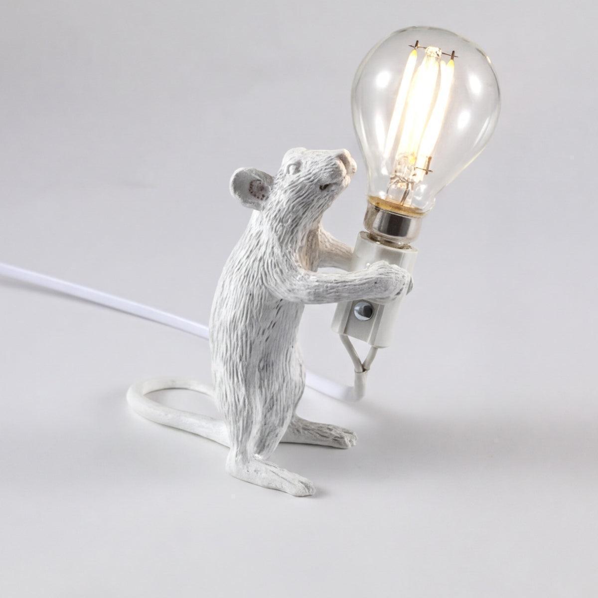 Miniature Table Lamp Mouse Figures For Desk