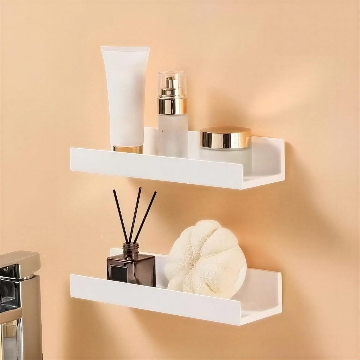Minimalist Adhesive Floating Wall Shelves For Display