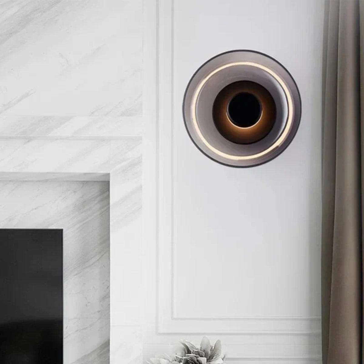 Minimalist Round Glass Shade Wall Sconce Light Fixture