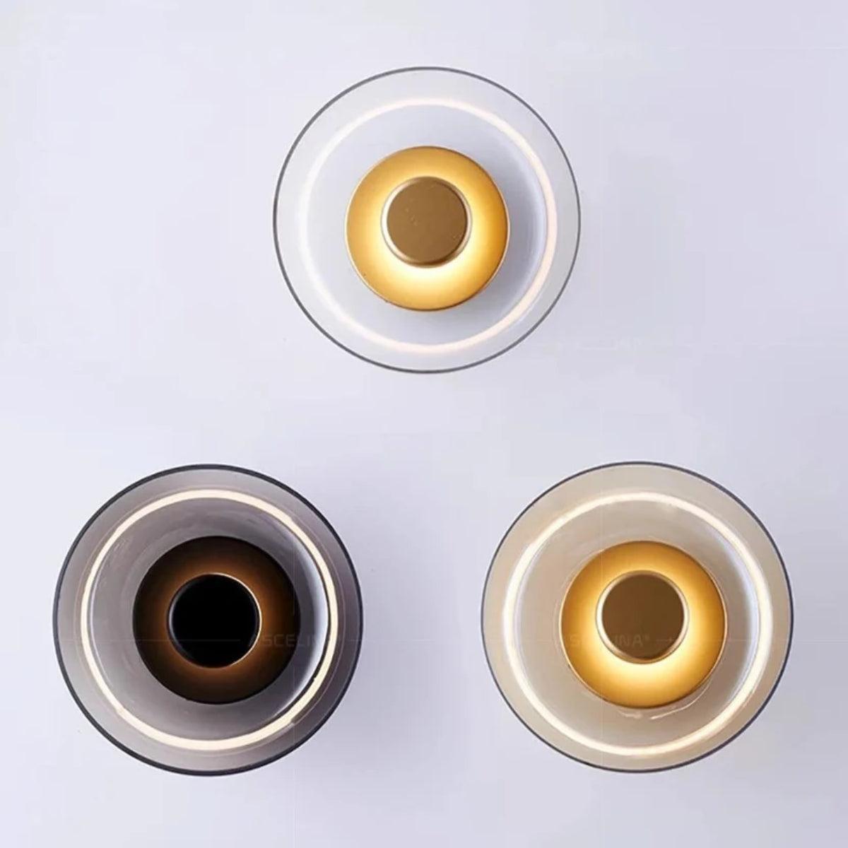 Minimalist Round Glass Shade Wall Sconce Light Fixture