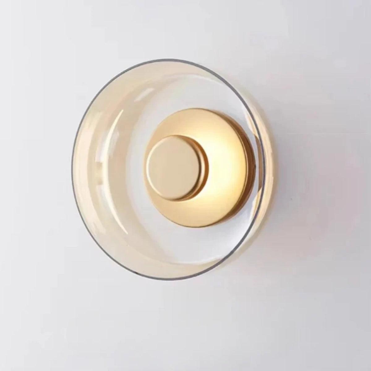 Minimalist Round Glass Shade Wall Sconce Light Fixture
