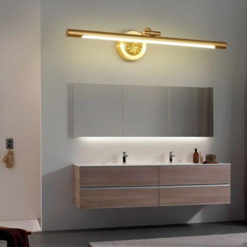 Modern Above Mirror Bathroom Vanity Light Fixture With Sleek Gold Design