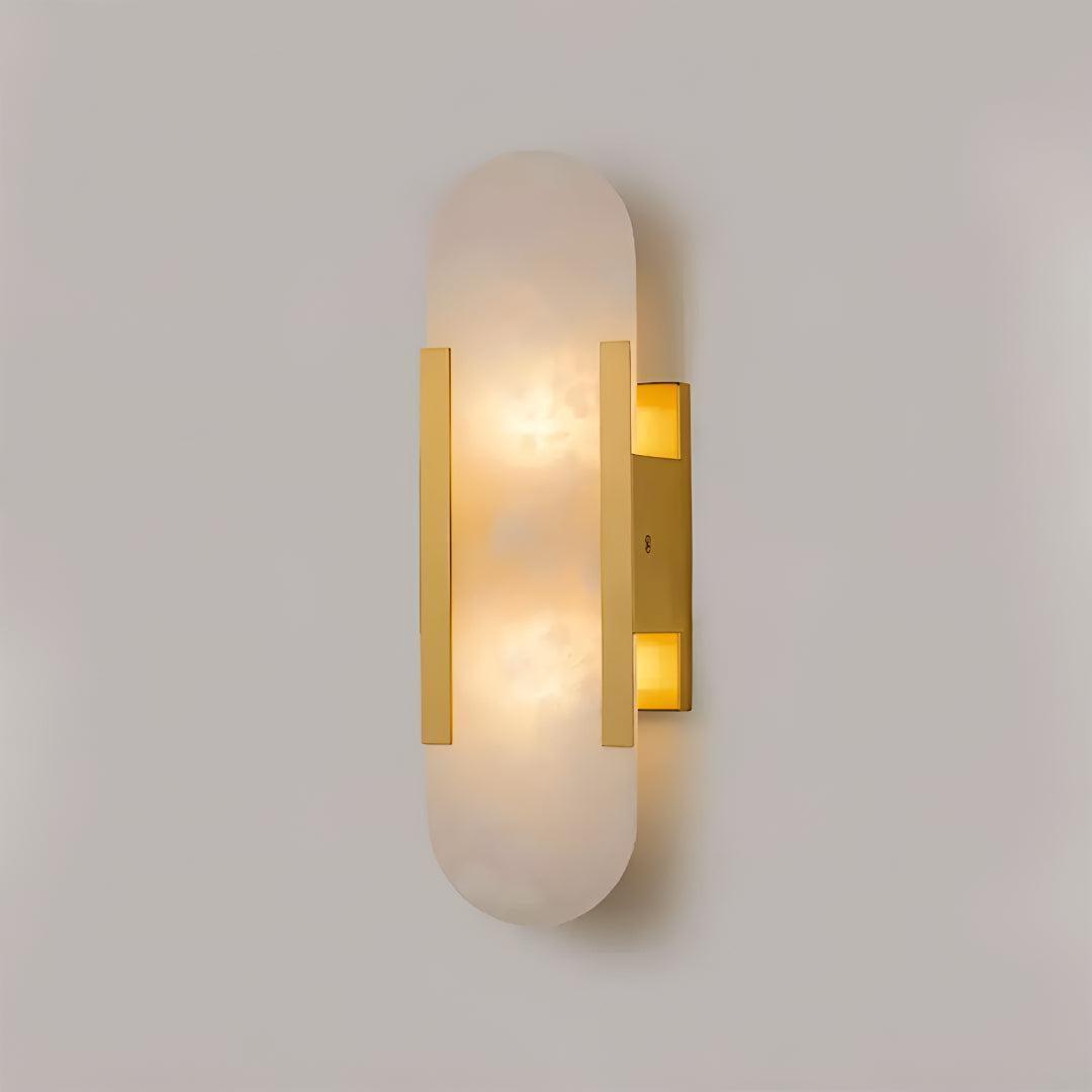 Modern Alabaster Wall Sconce Light Fixture With Elongated Silhouette