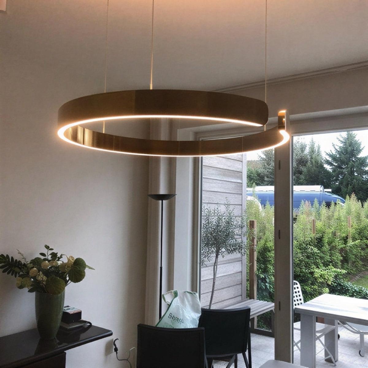 Modern Halo Round Hanging Pendant Ceiling Light
