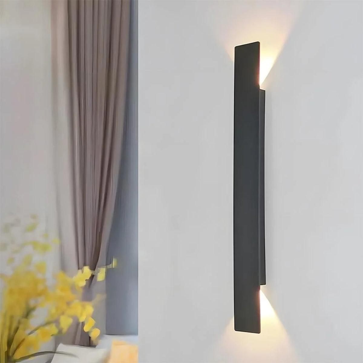 Modern Outdoor Exterior Wall Light With Dual Up Down Illumination