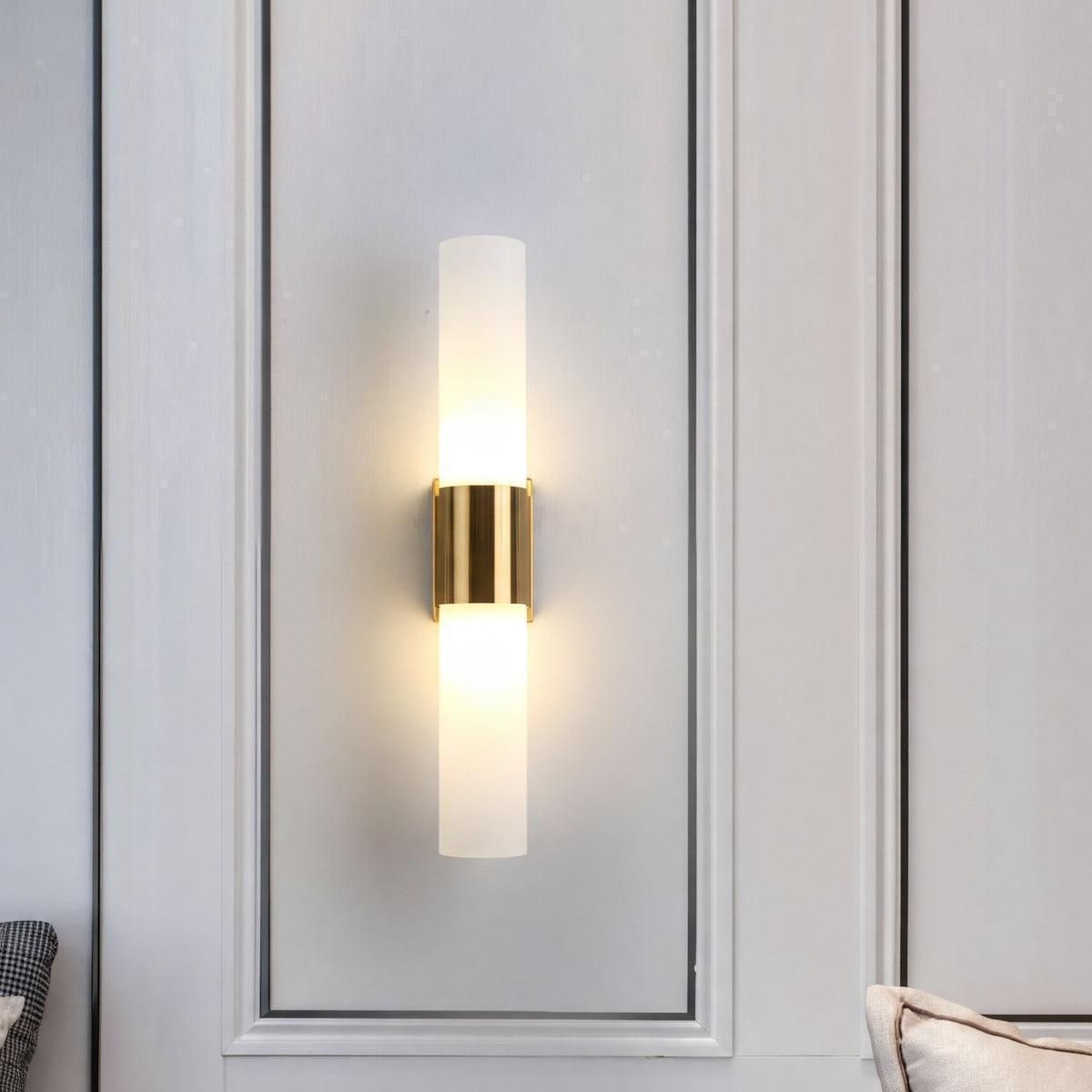 Modern Sleek Double Headed Wall Sconce Light with Dual Up Down Design