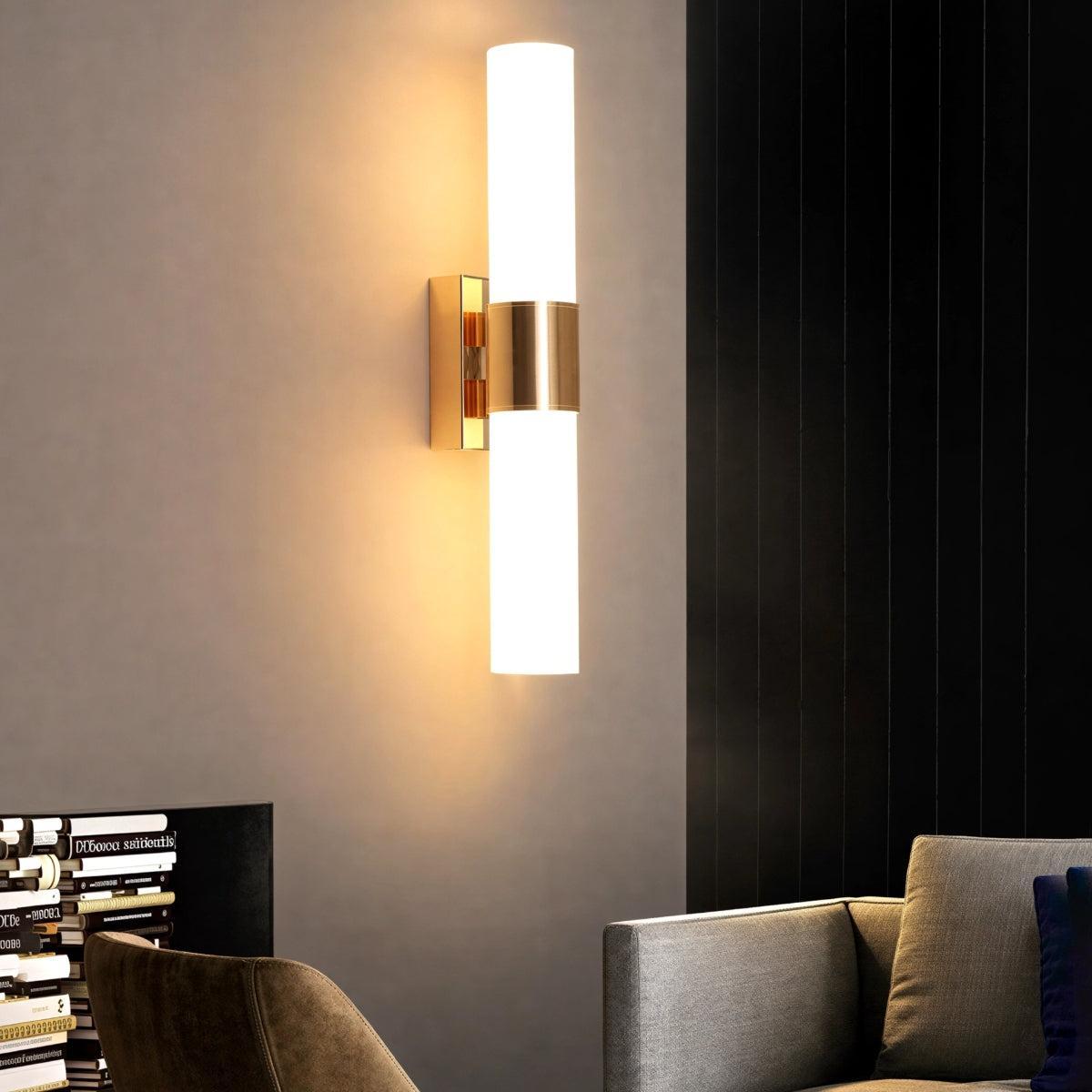 Modern Sleek Double Headed Wall Sconce Light with Dual Up Down Design