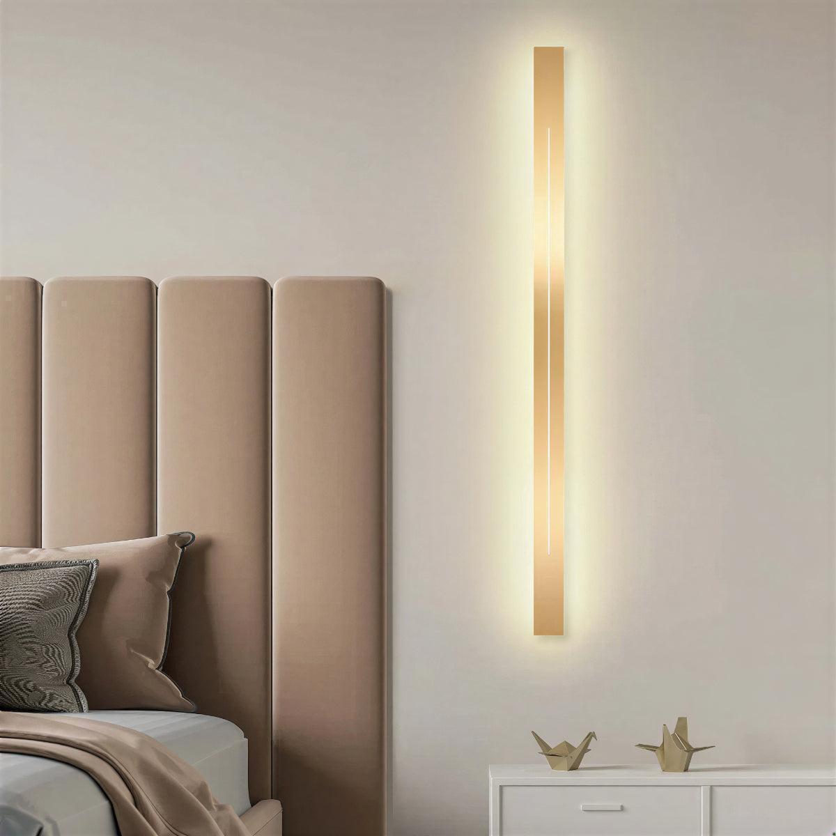 Modern Vertical And Linear Bar Wall Light With Ambient Lighting