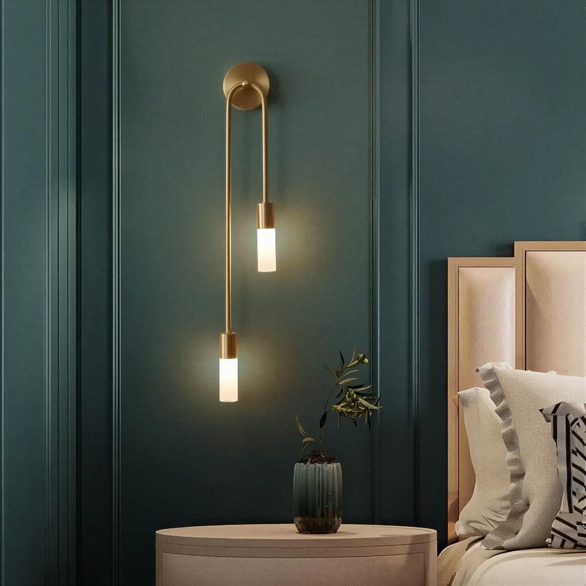 Modern Wall Sconce Light With Hanging Or Upright Dual Glow