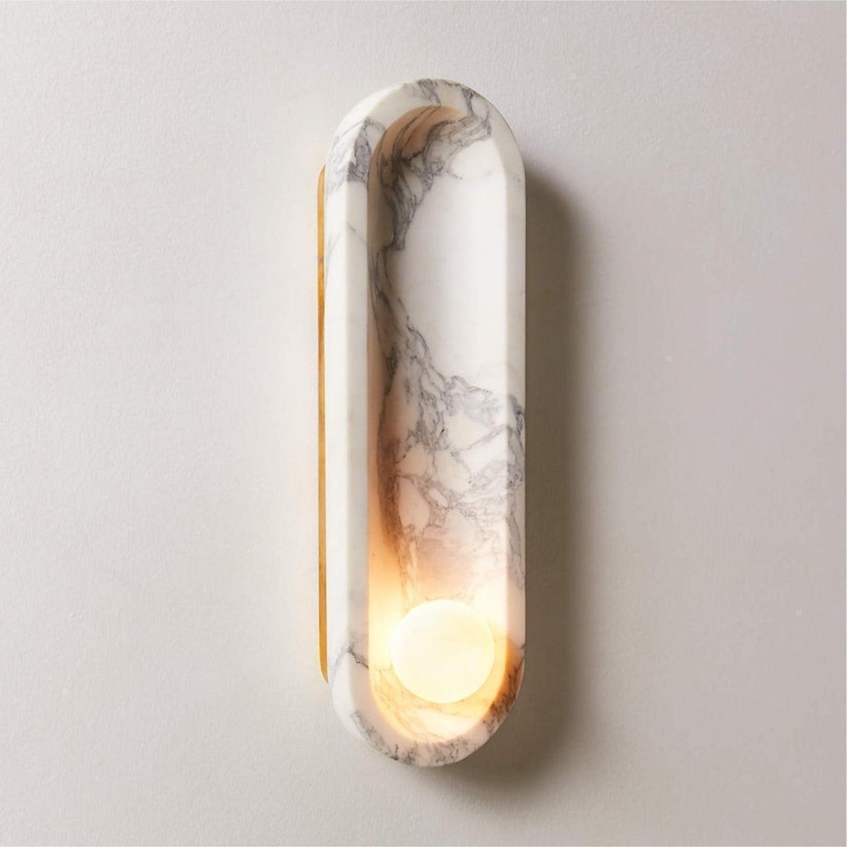 Modern Wall Sconce Light With Sculptural Oval Design