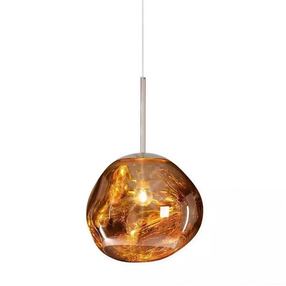 Molten Lava Styled Pendant Light With Adjustable Hanging Ceiling Fixture