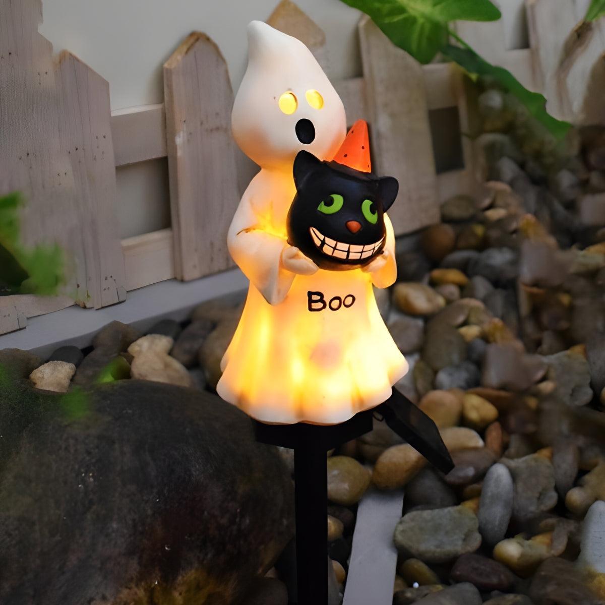 Outdoor Halloween Pumpkin Solar Light With Ground Stake