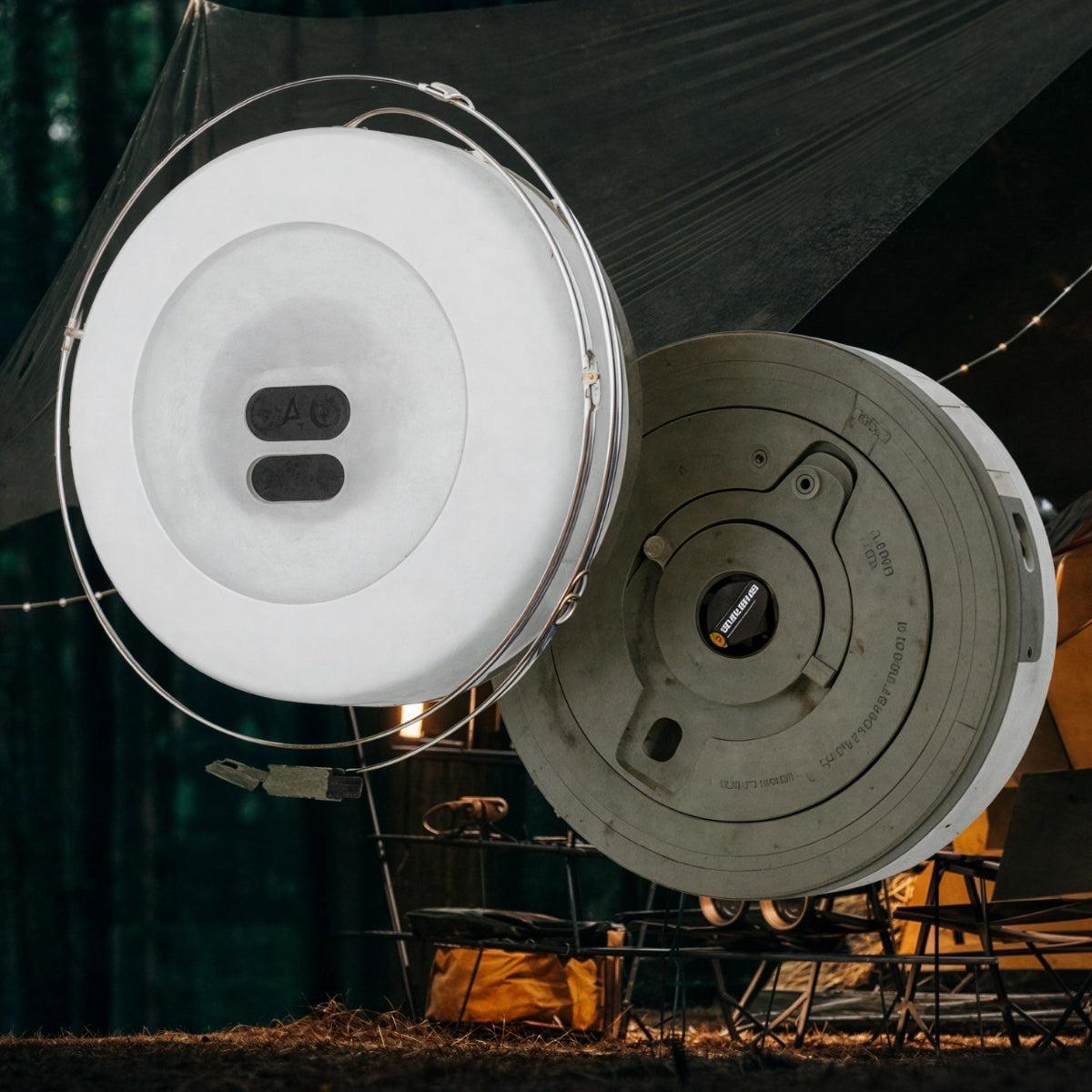 Outdoor Retractable String Lights With Crank Storage