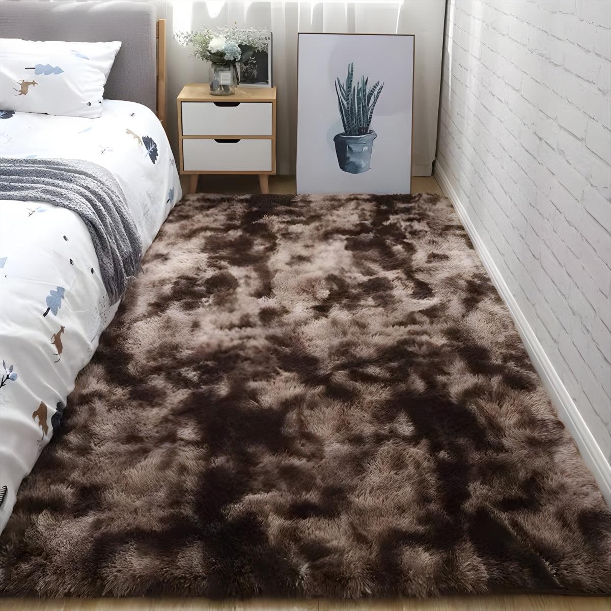 Plush Shag Carpet Rug With Non Slip Backing