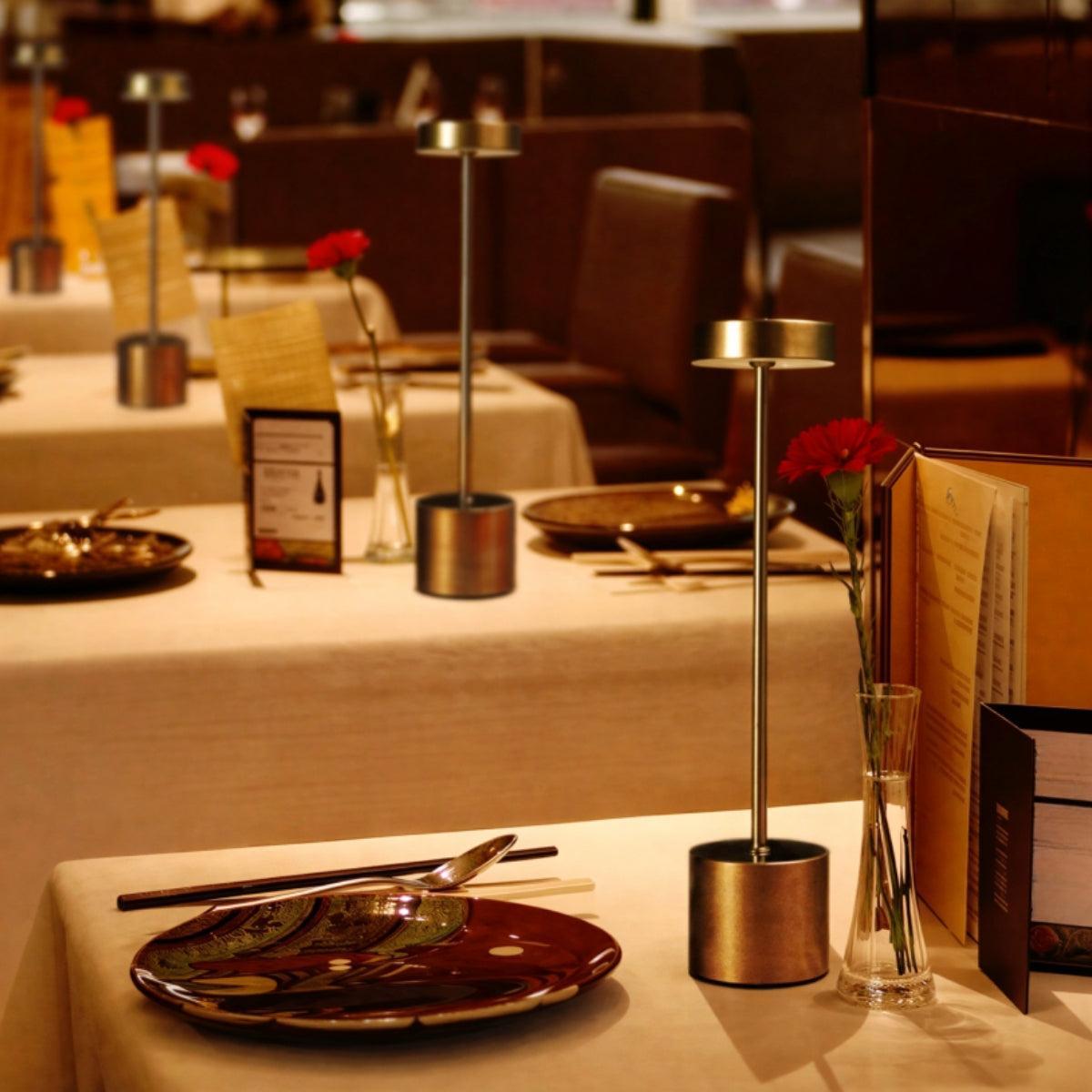 Rechargeable Cordless Table Lamp With Touch Dimming For Restaurant