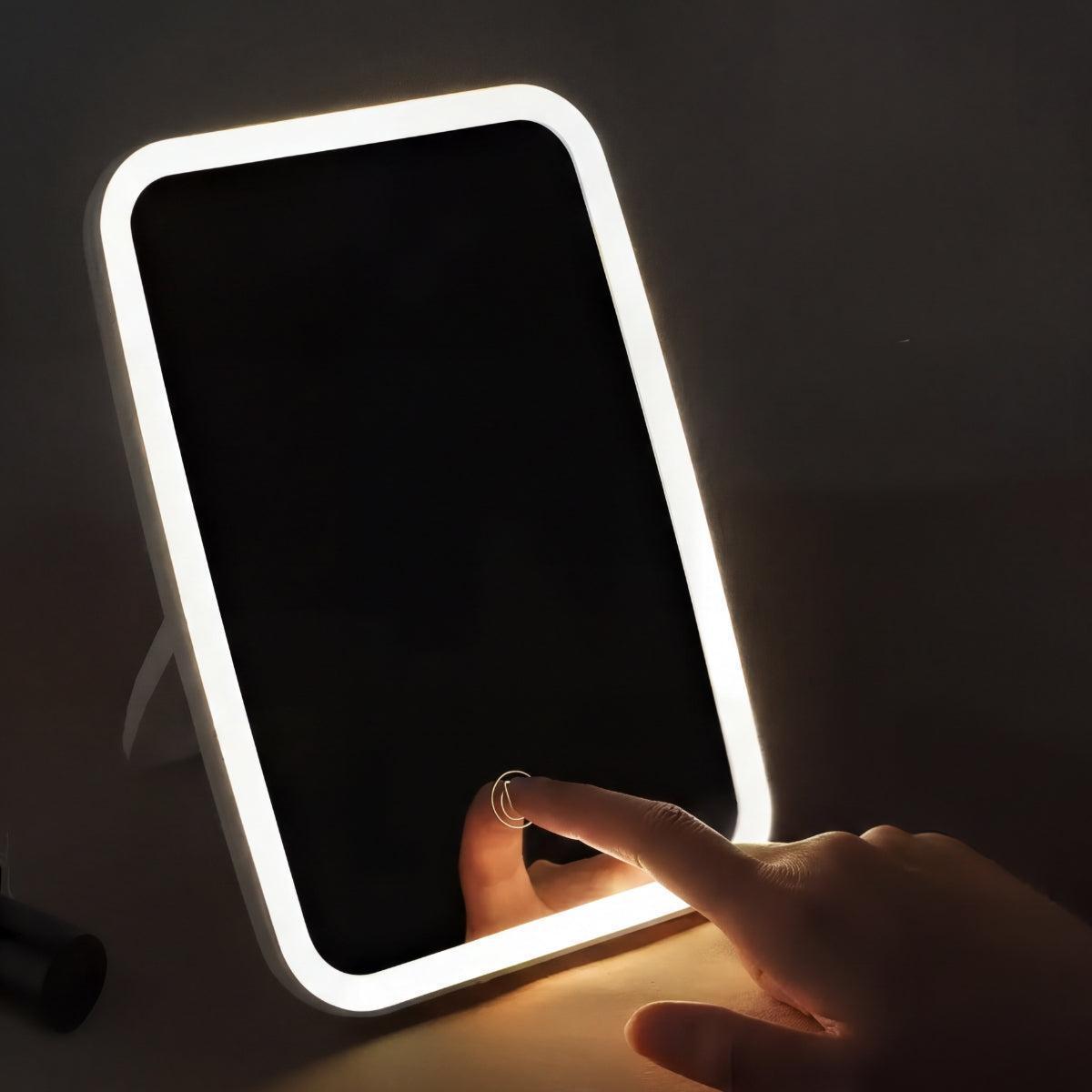 Rechargeable Makeup Mirror With Adjustable Touch Dimming