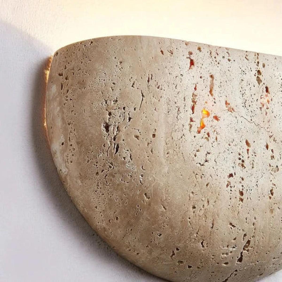 Retro Wall Sconce Light With Sculptural Half Moon Design