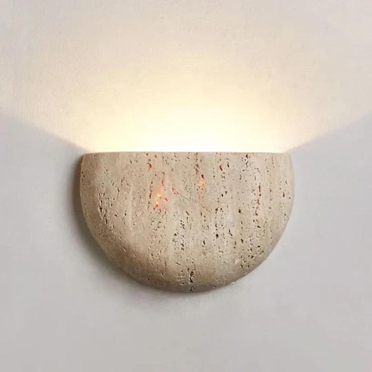 Retro Wall Sconce Light With Sculptural Half Moon Design