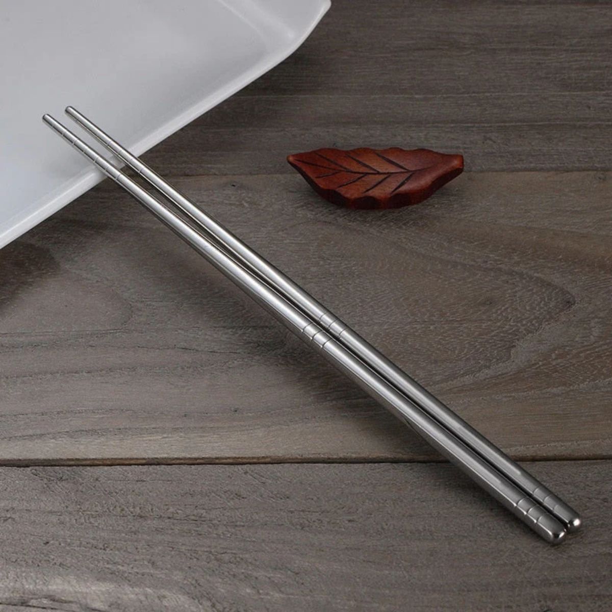 Reusable Stainless Steel Chopsticks With 5 Pair Set