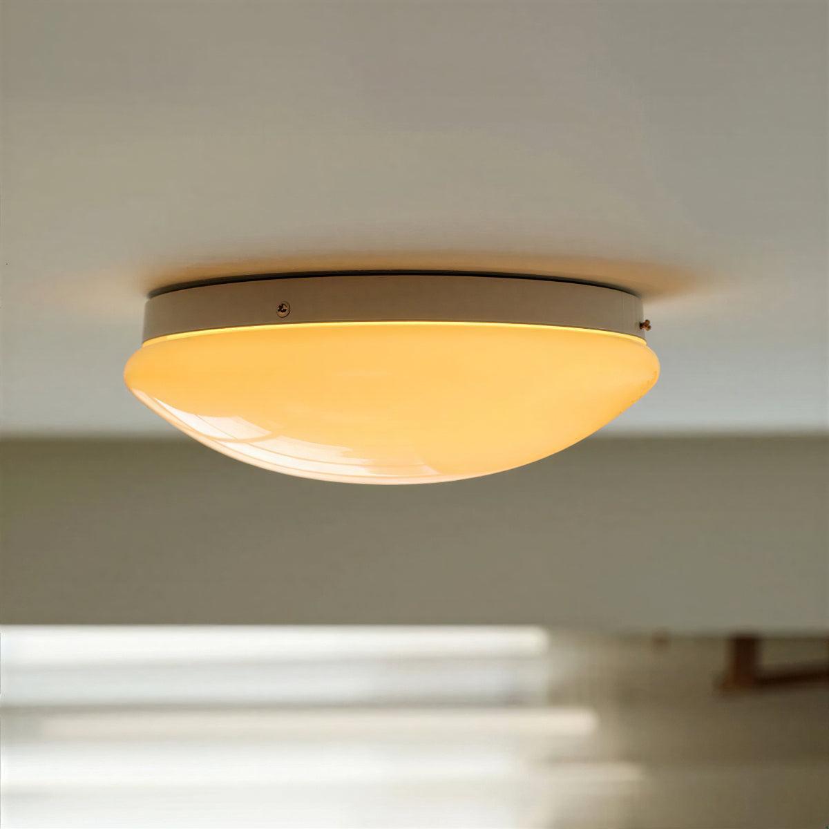 Round Flush Mount Ceiling Light Fixture With Ambient Glow